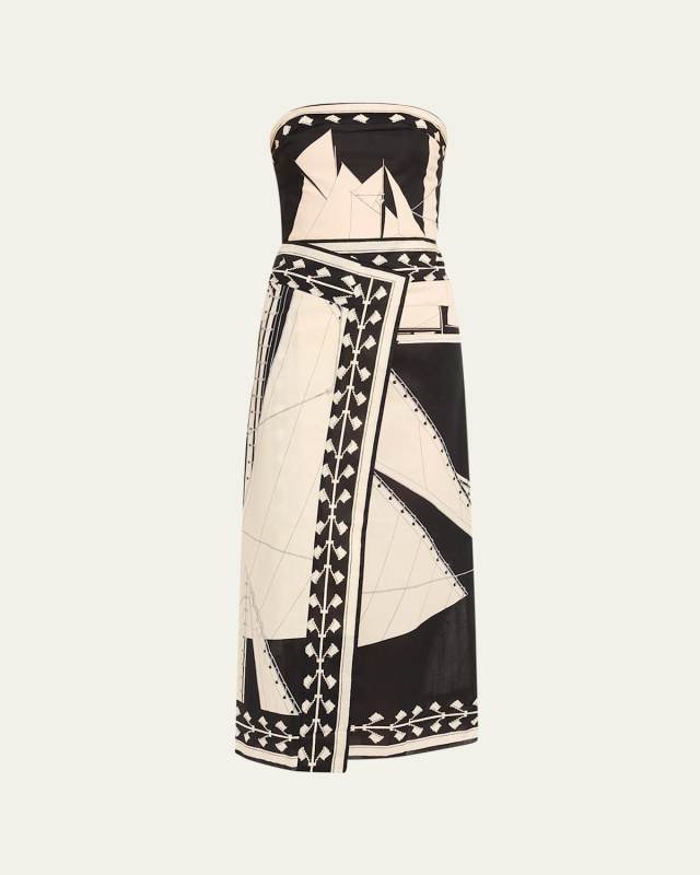 Sailboats Pontoon Afternoon Ankle Dress